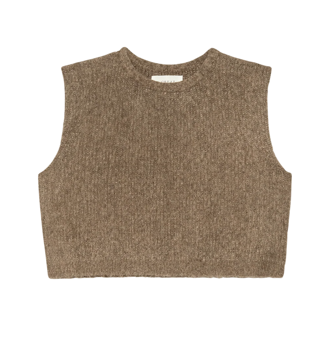 The Great. The Brushed Melange Sweater in Doe