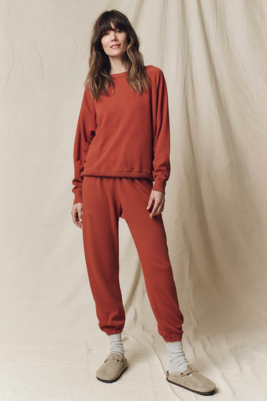 The Great. The Stadium Sweatpant in Brick