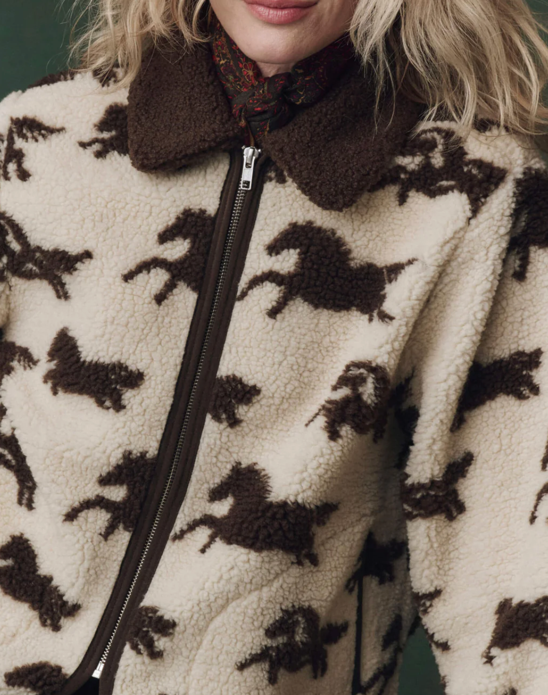 The Great. The Pasture Jacket in Cream with Hickory