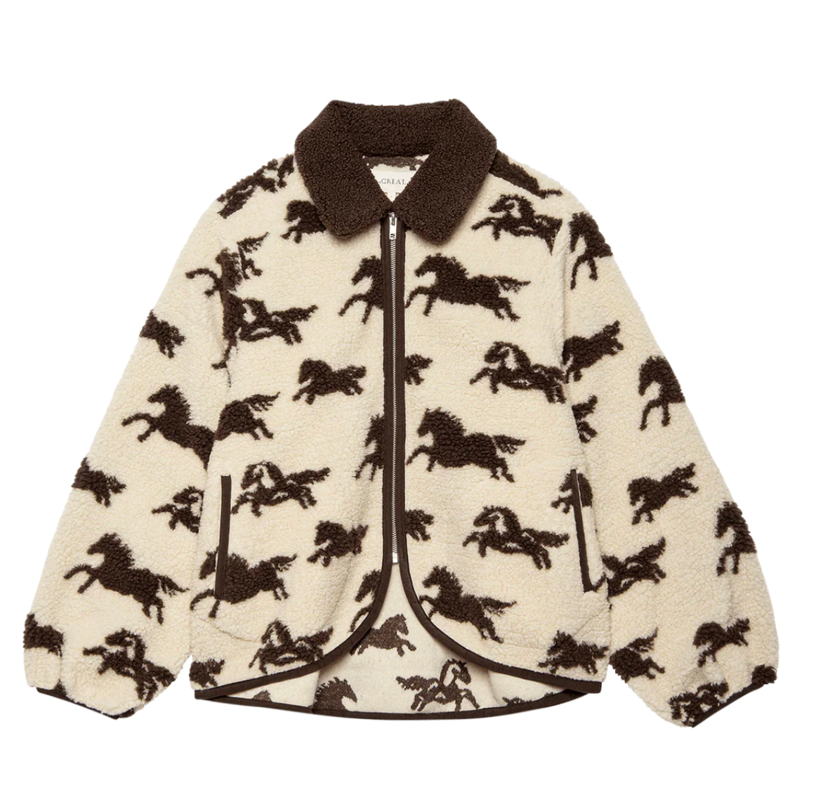 The Great. The Pasture Jacket in Cream with Hickory