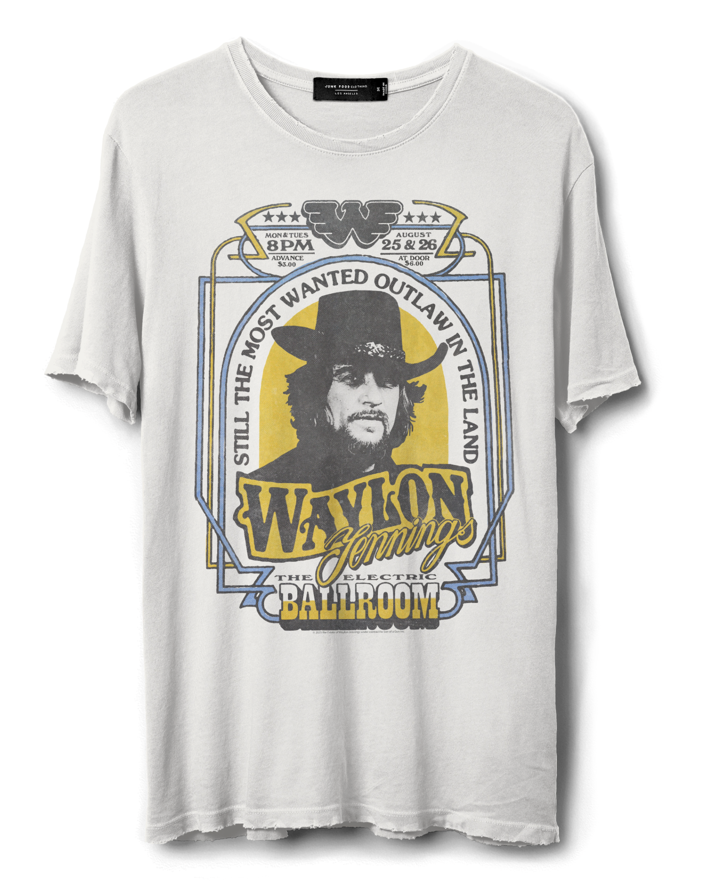 Vintage Waylon Jennings Most Wanted Outlaw Tee- White