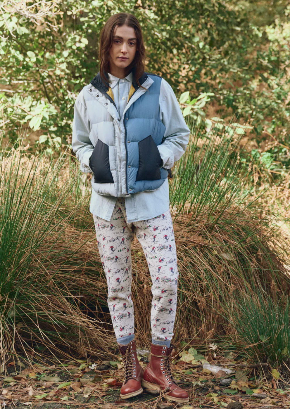 The Great Outdoors. The Polar Vest in Navy Colorblock.