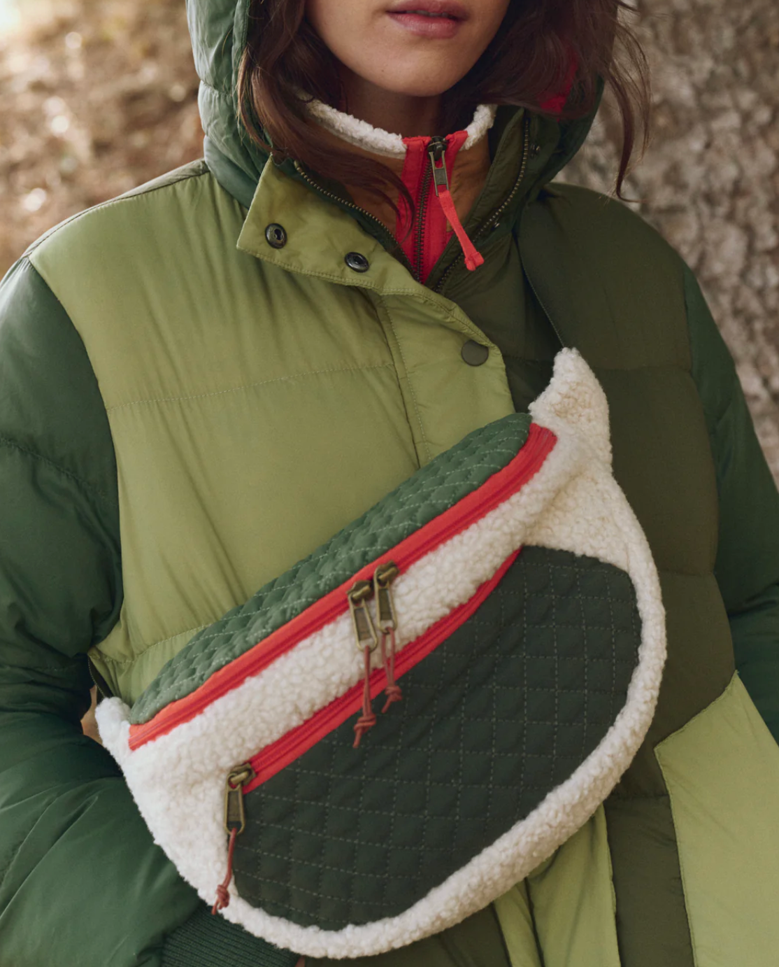 The Great Outdoors. The Plush Colorblock Hip-Pack.