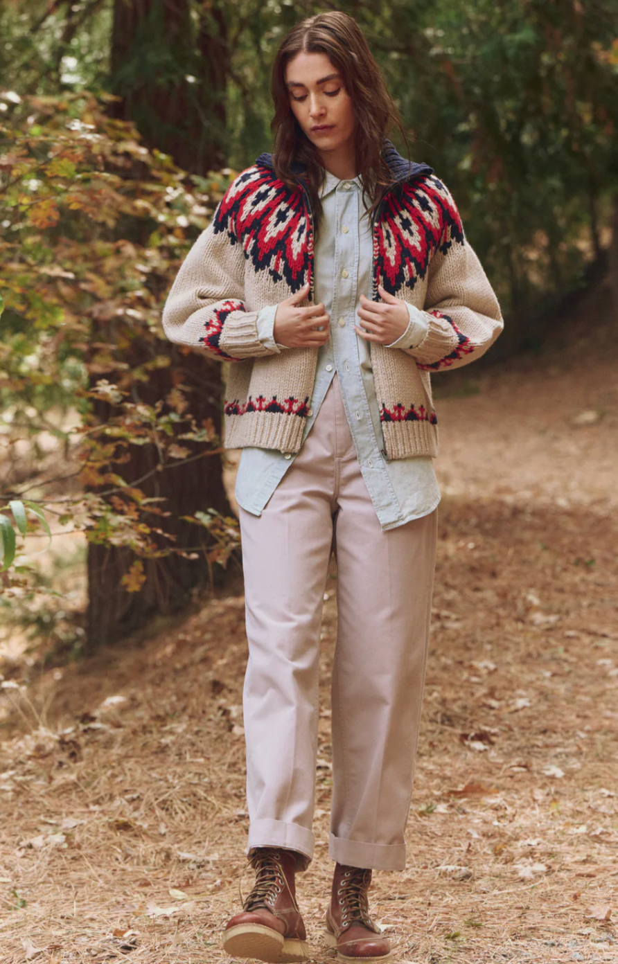 The Great Outdoors. The Nordic Sweater in Glacier Fair Isle