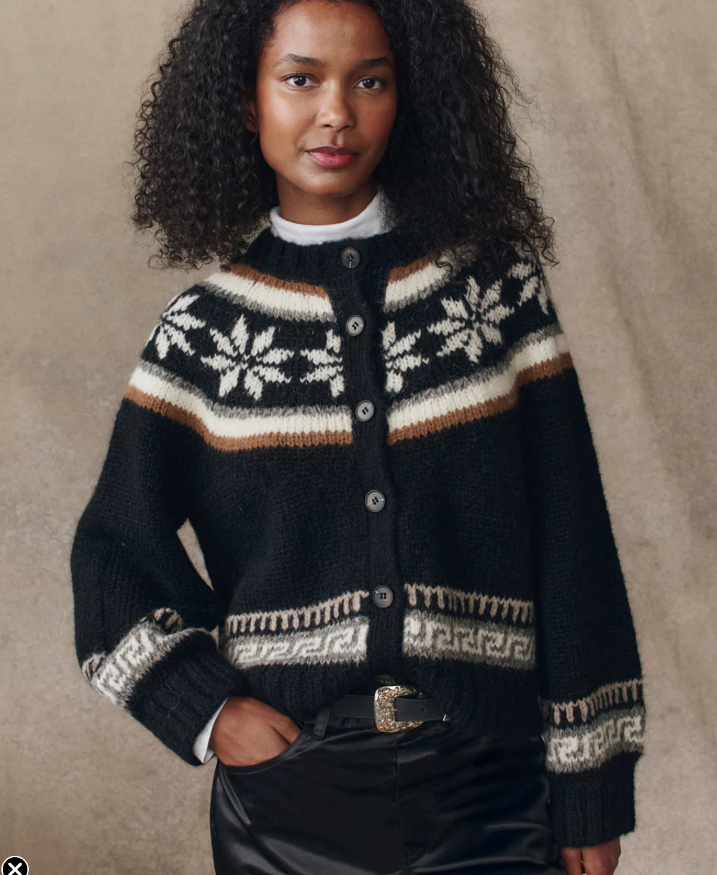 The Great. The Snowflake Ice Rink Cardigan.