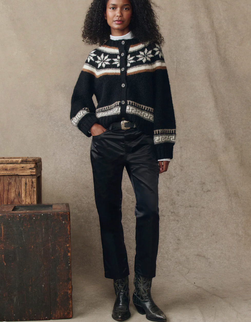 The Great. The Snowflake Ice Rink Cardigan.