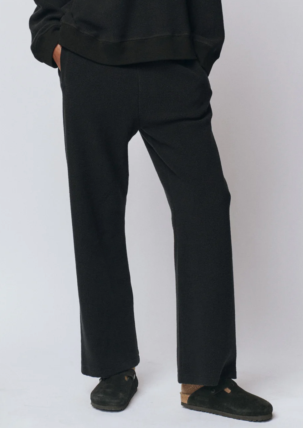 The Great. The Plush Victory Sweatpant- Black
