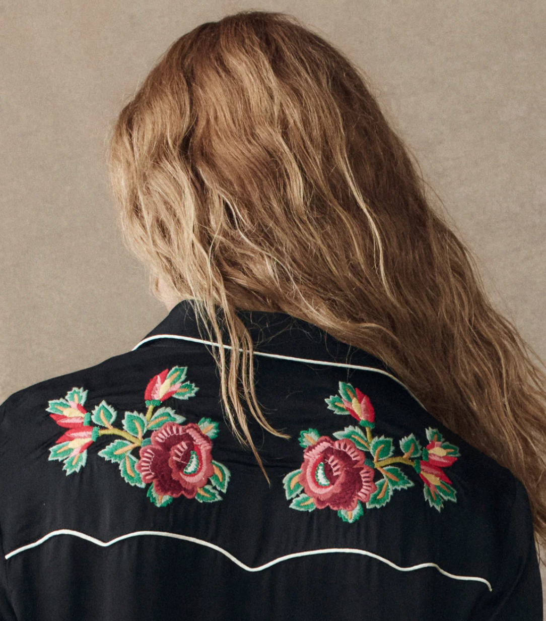 The Great. The Heirloom Rose Western Shirt.