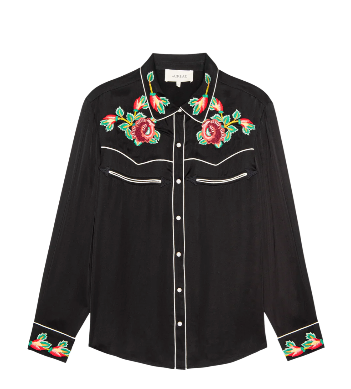 The Great. The Heirloom Rose Western Shirt.