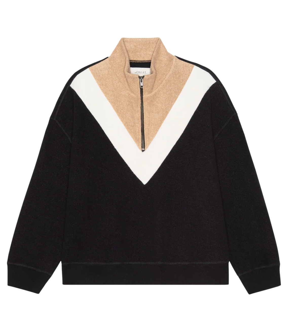 The Great. The Colorblock Plush Chalet Sweatshirt