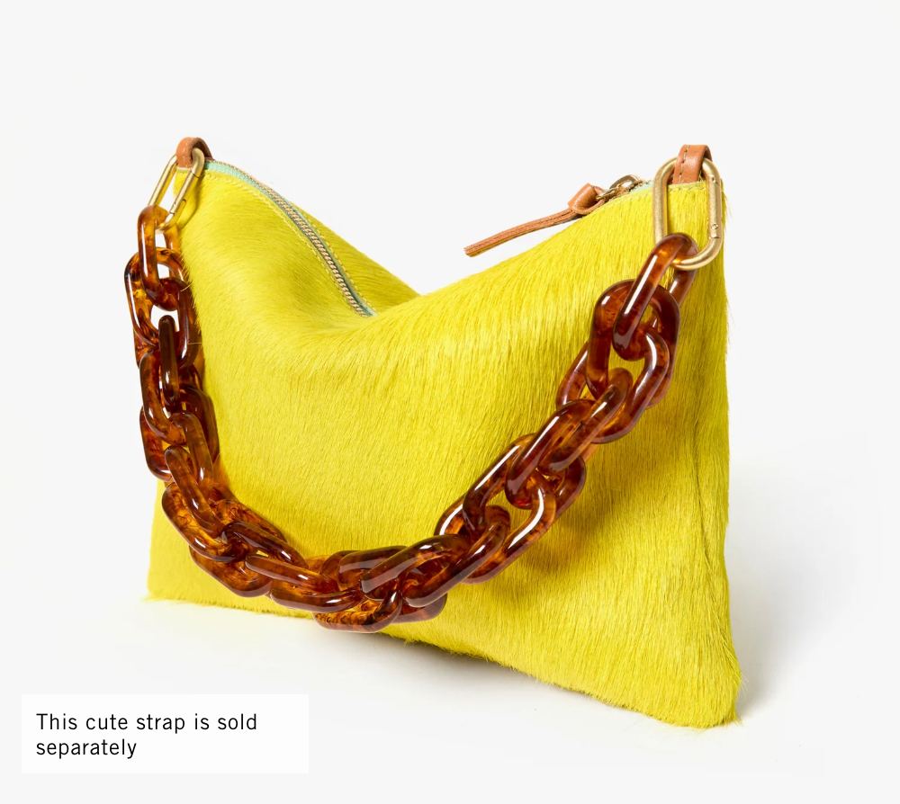 Clare V. Flat Clutch w/ Tabs- Citron