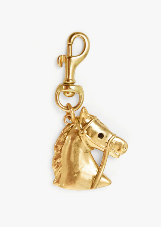 Clare V. Le Cheval Fob- Vintage Gold