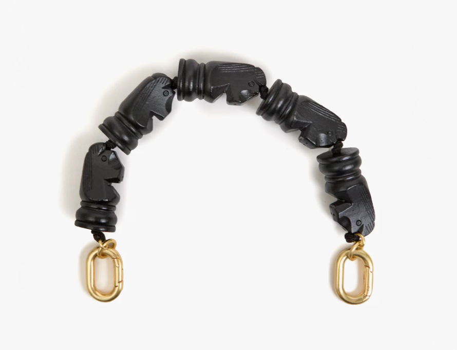 Clare V. Top Handle Strap- Black Knights