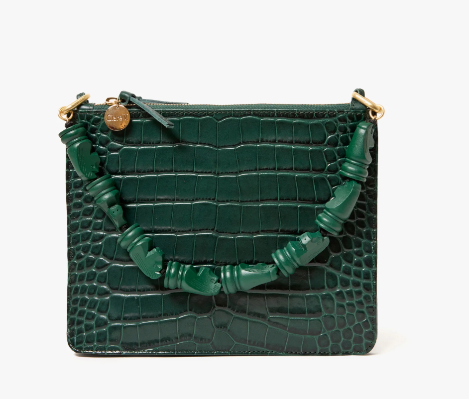 Clare V. Shortie Strap Knights in Evergreen