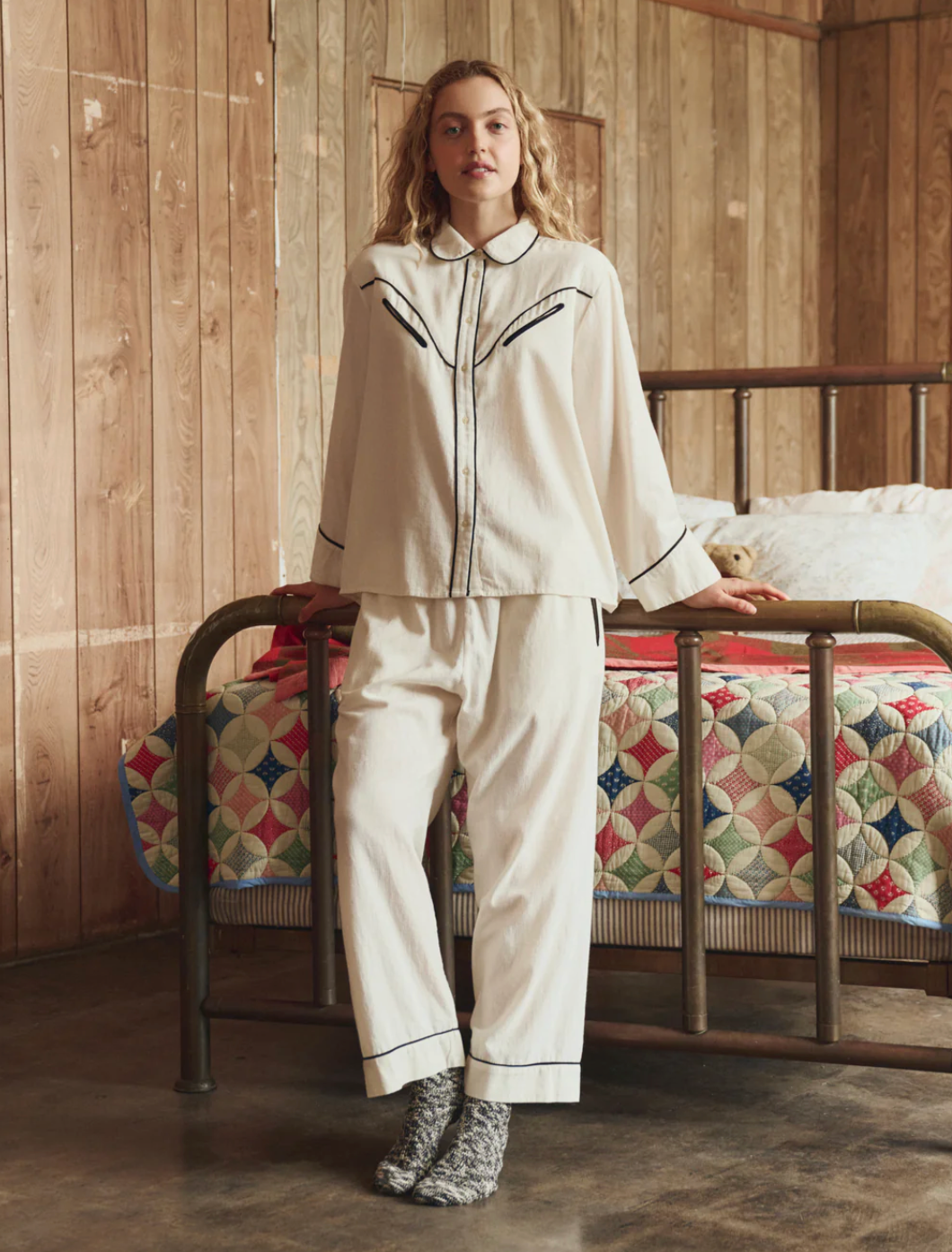 The Great. The Flannel Western Easy Sleep Pant.