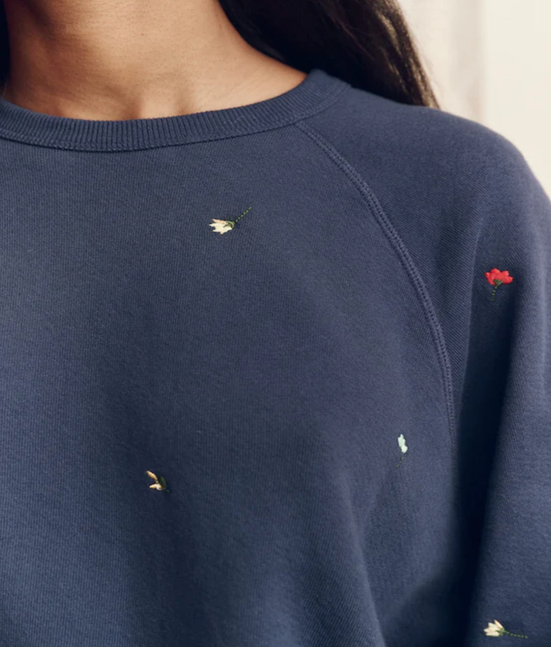 The Great. The College Sweatshirt in Tossed Floral