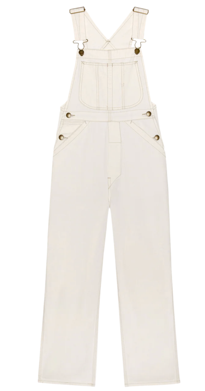 The Great. The Union Slim Overall in Wash White