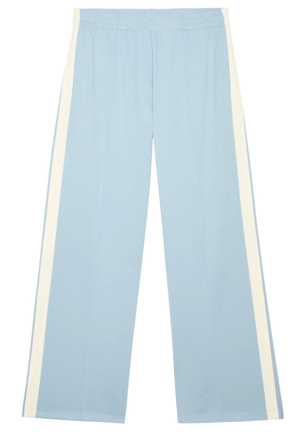 The Great. The Wide Leg Track Pant in Robin Blue