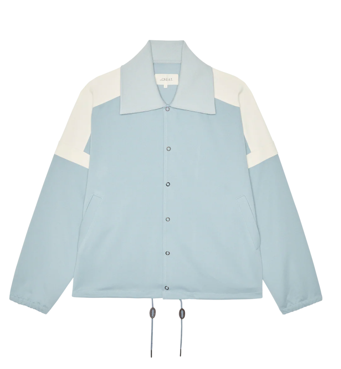 The Great. The Trainer Jacket in Robin Blue