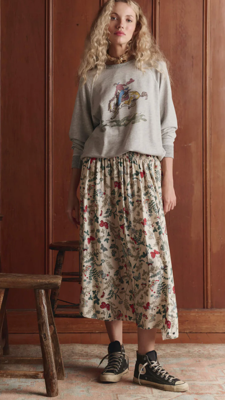 The Great. Canary Skirt in Floating Butterfly