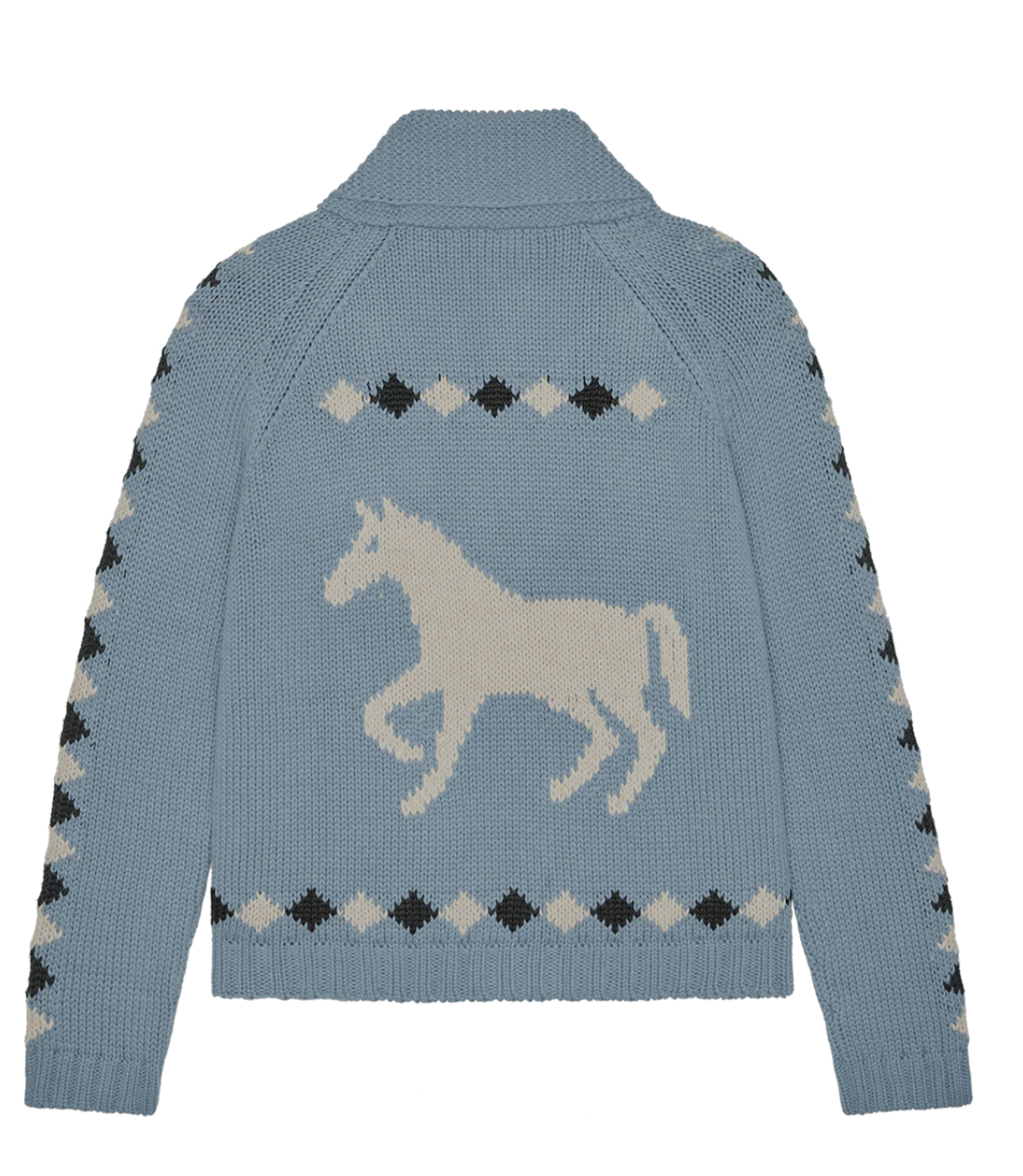The Great. The Stable Cardigan in Blue Bell