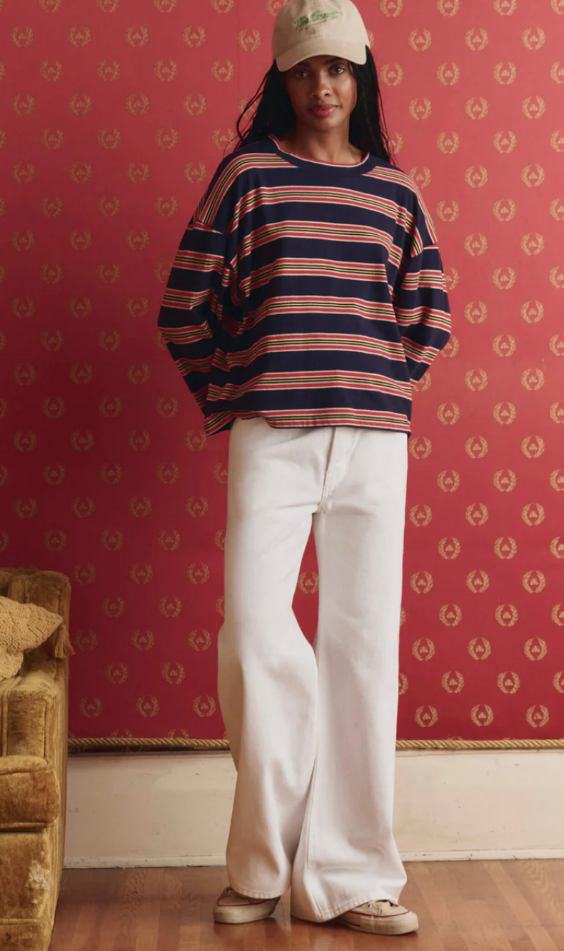 The Great. Field Tee in Scout Stripe