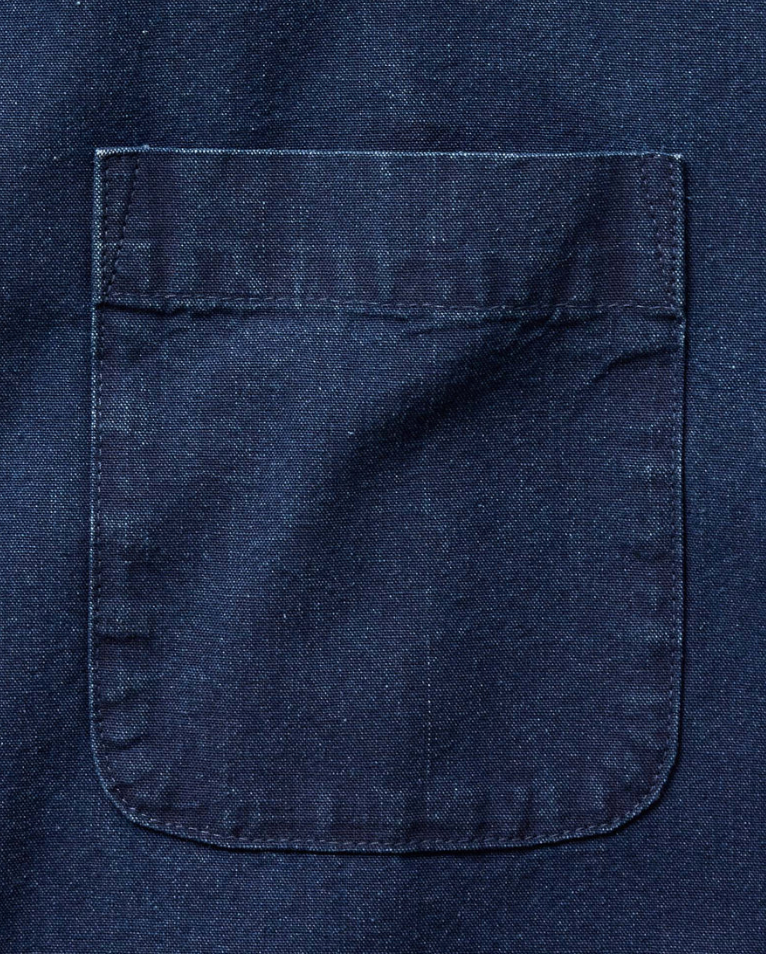Taylor Stitch- The Short Sleeve Jack in Rinsed Indigo Oxford