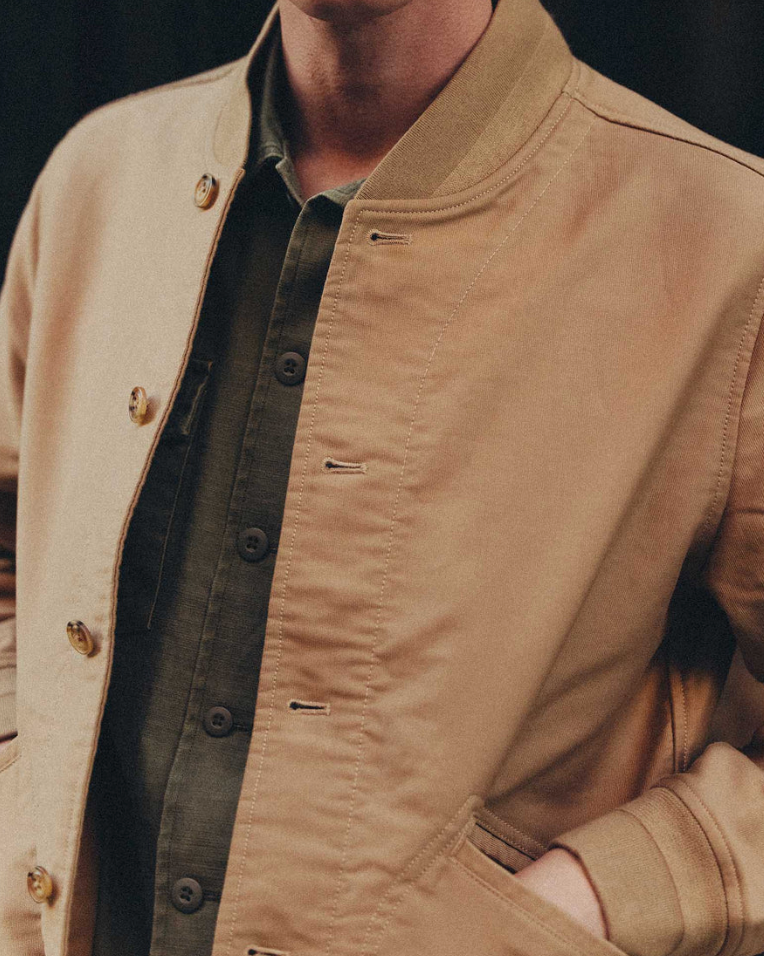 Taylor Stitch- The Clark Bomber in Khaki Bedford Cord