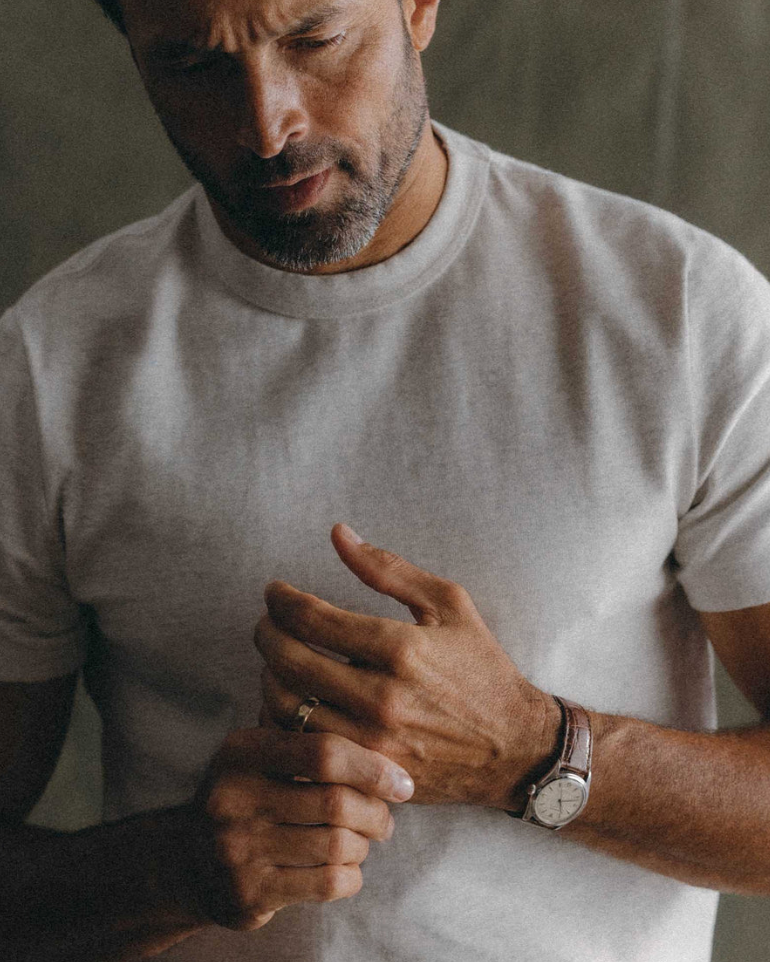 Taylor Stitch- The Organic Cotton Shop Tee in Oat Twist