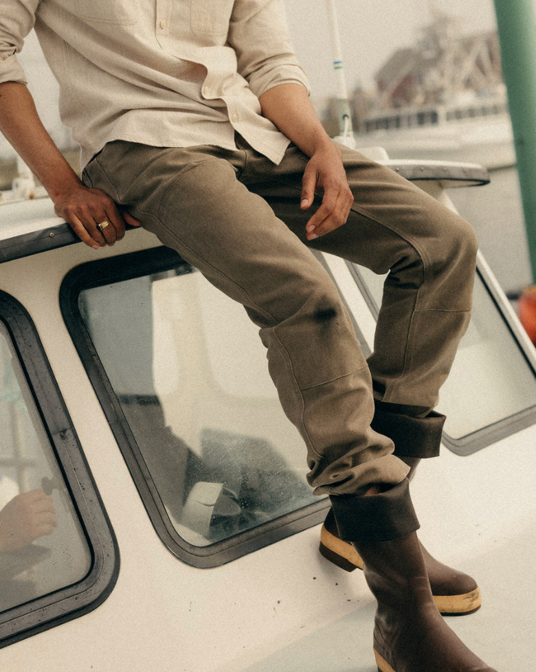 Taylor Stitch- The Chore Pant in Stone Chipped Canvas