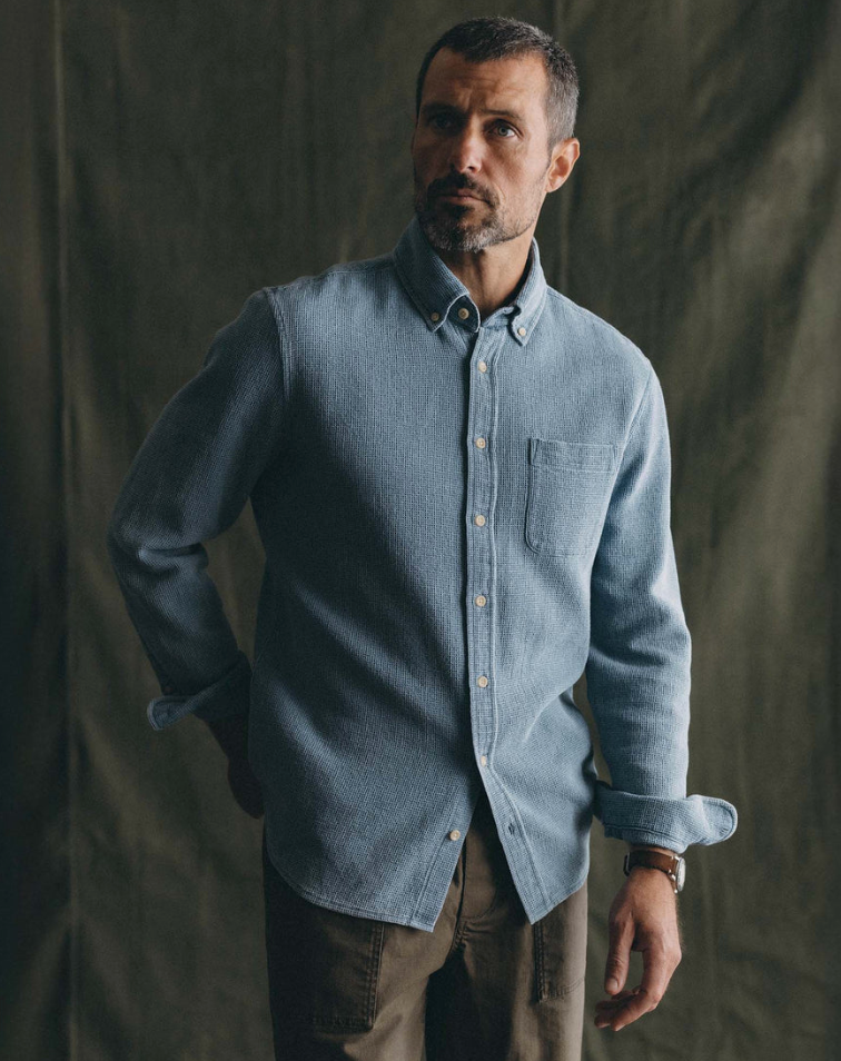 Taylor Stitch- The Jack in Washed Indigo Waffle
