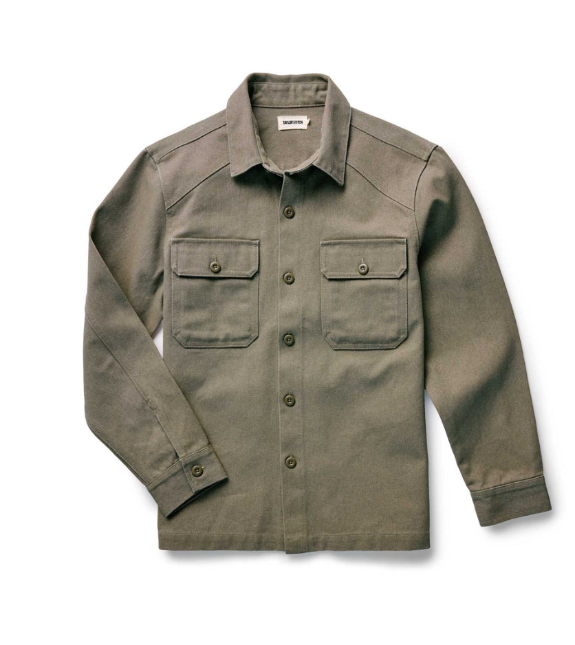 Taylor Stitch- The Shop Shirt in Stone Chipped Canvas