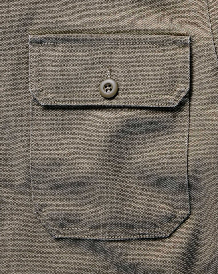 Taylor Stitch- The Shop Shirt in Stone Chipped Canvas