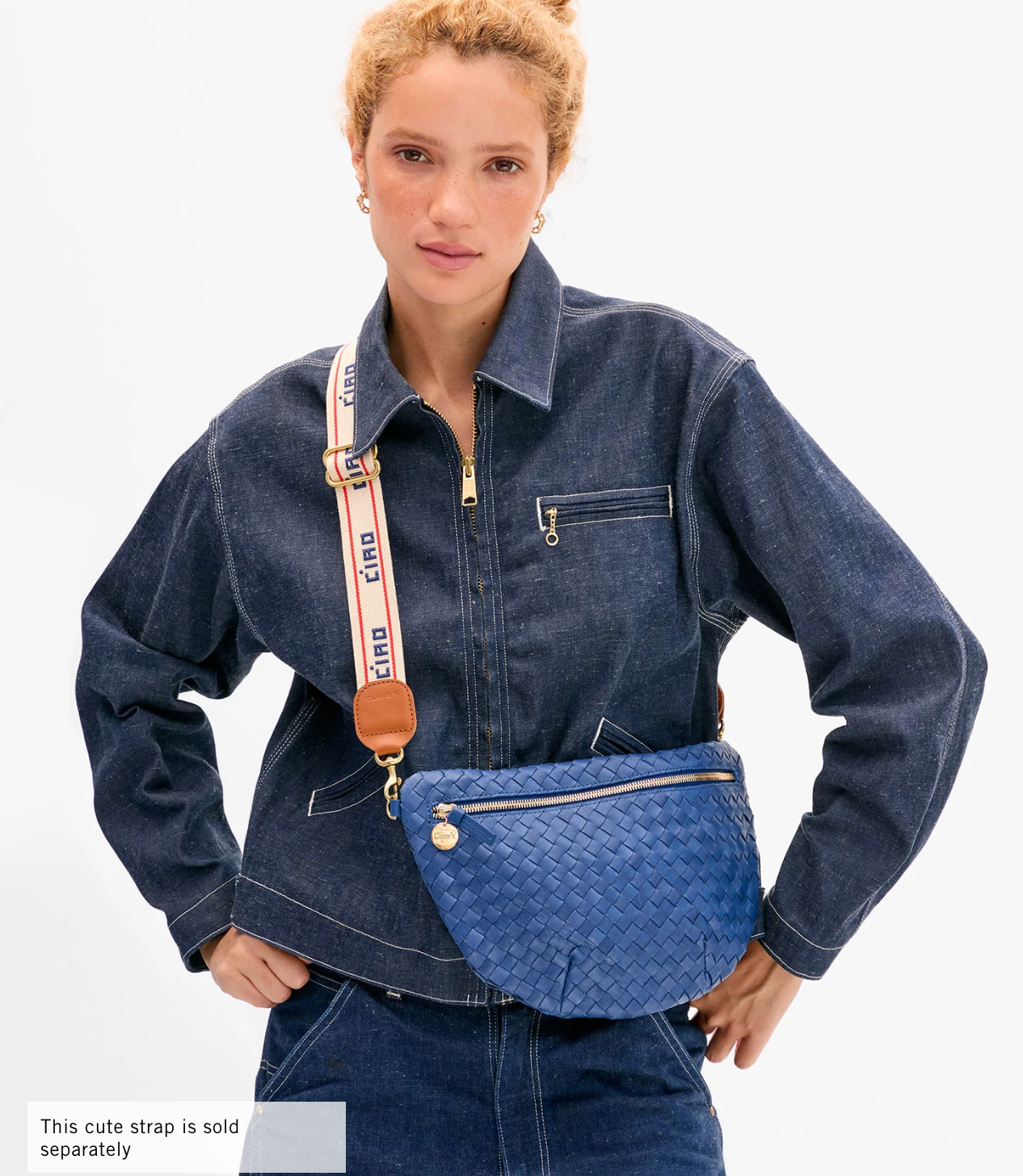 Clare V. Grande Fanny in French Blue Woven