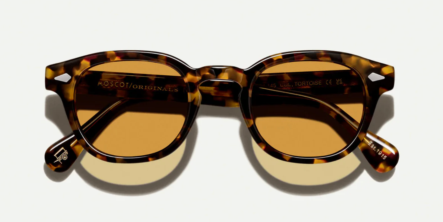 MOSCOT- LEMTOSH SUN TORTOISE with AMBER LENSES