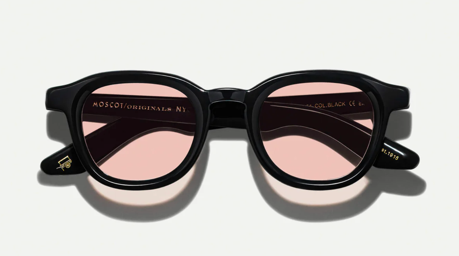 MOSCOT- DAHVEN SUN BLACK with NY ROSE LENSES