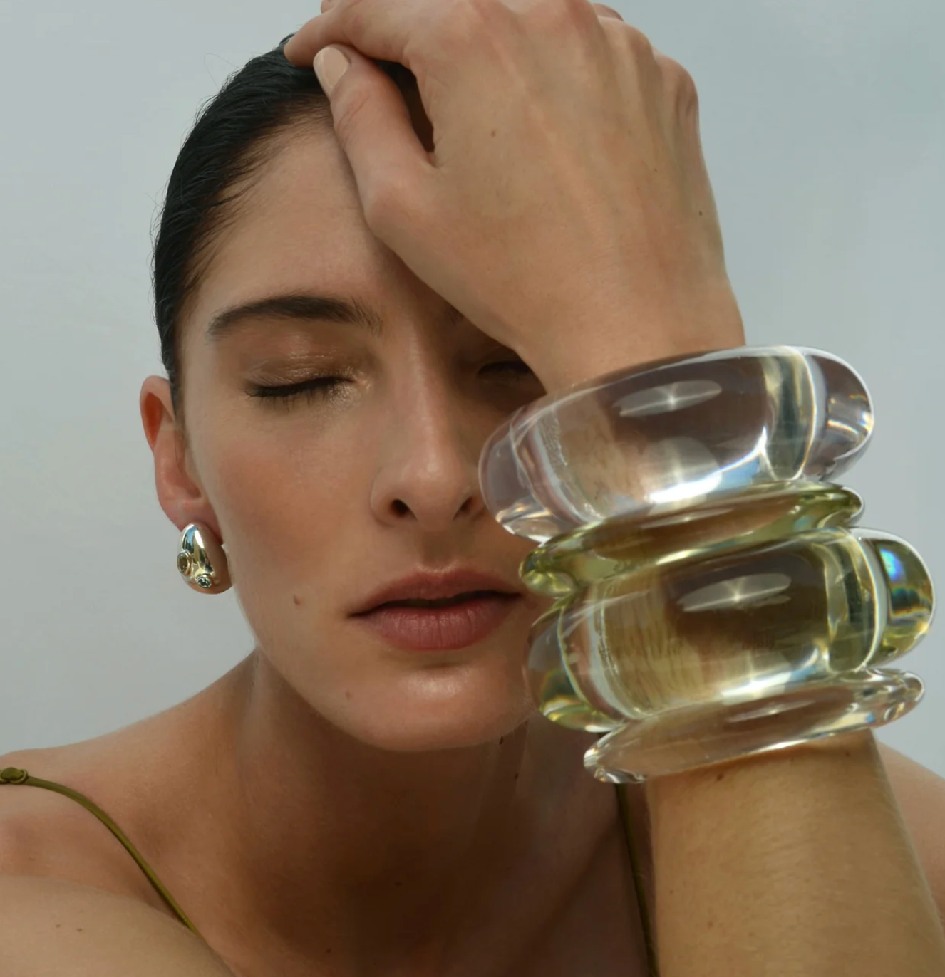 Lizzie Fortunato- Ridge Cuff in Lime