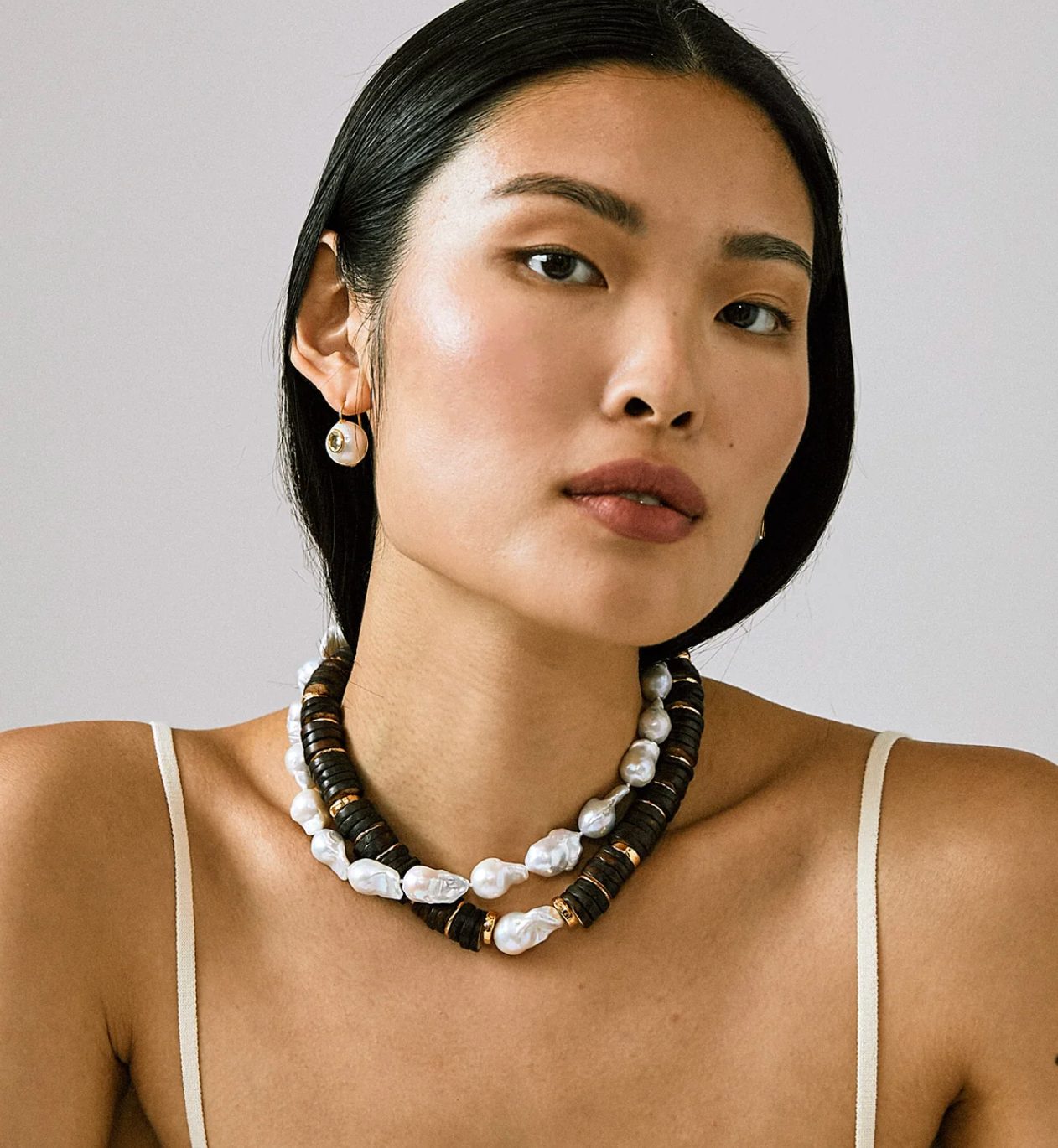 Lizzie Fortunato- Pearl Pablo Earrings in Green Amethyst