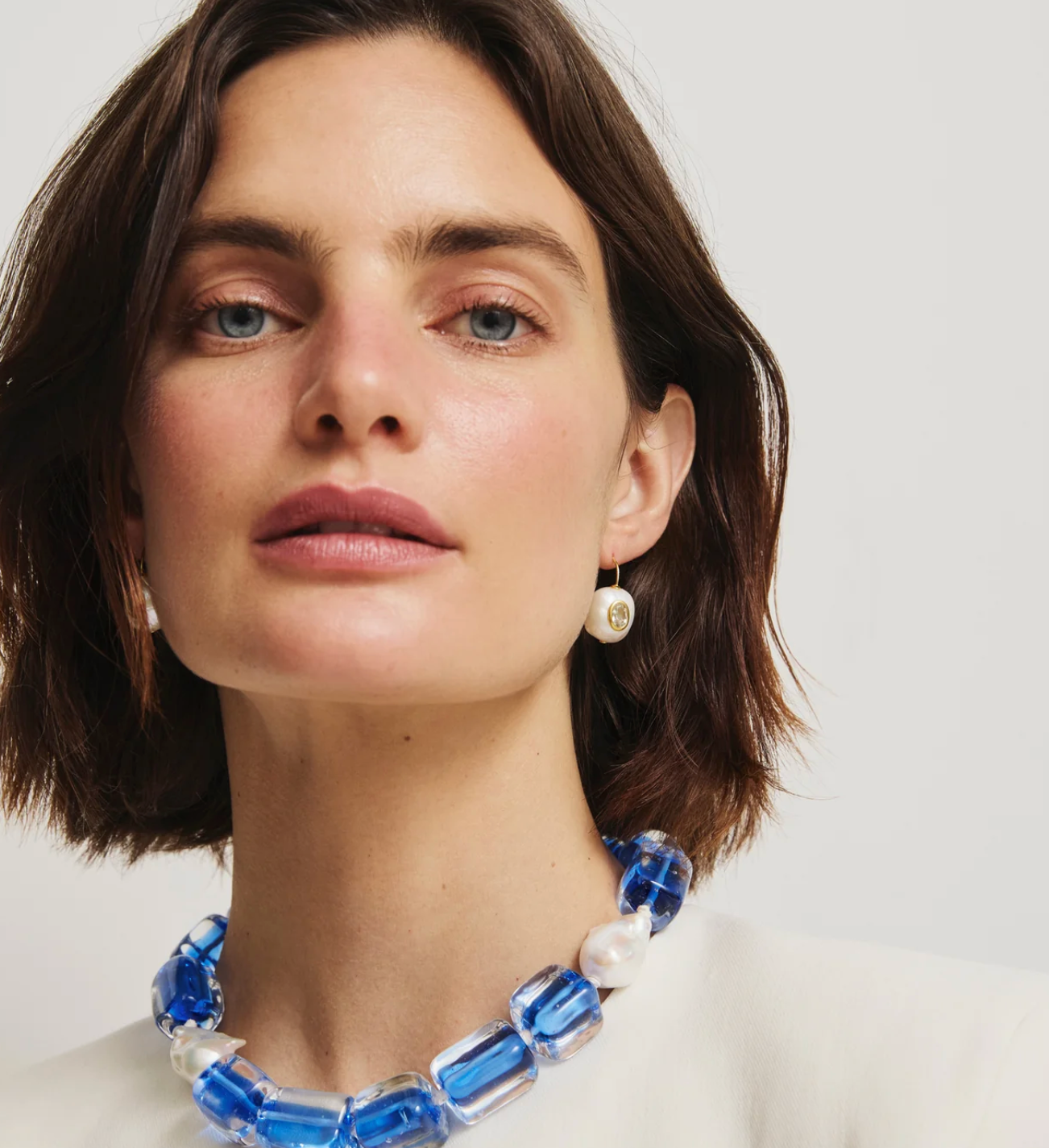 Lizzie Fortunato- Pearl Pablo Earrings in Green Amethyst