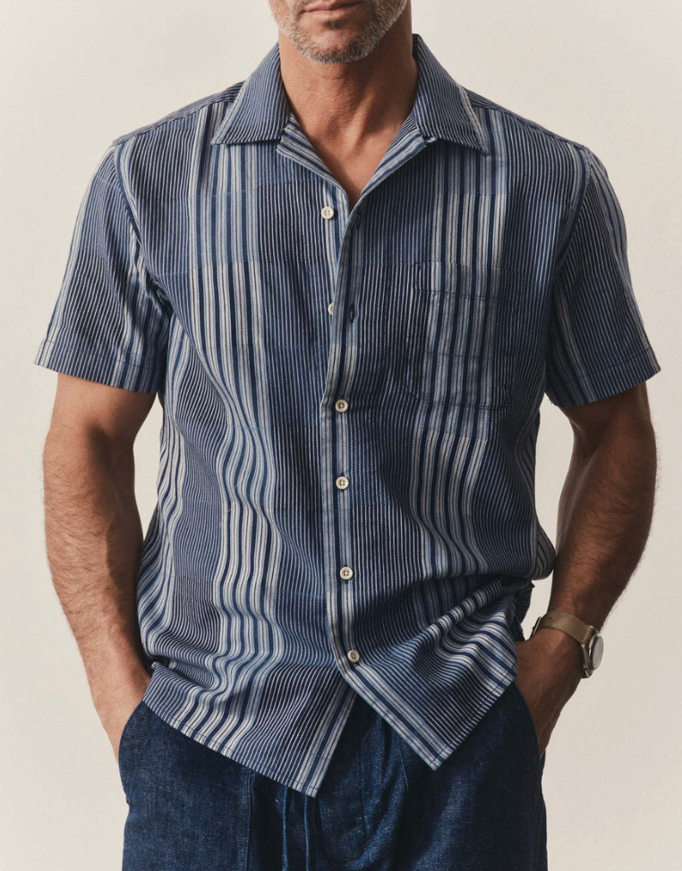 Taylor Stitch- The Hawthorne Shirt in Indigo Patchwork
