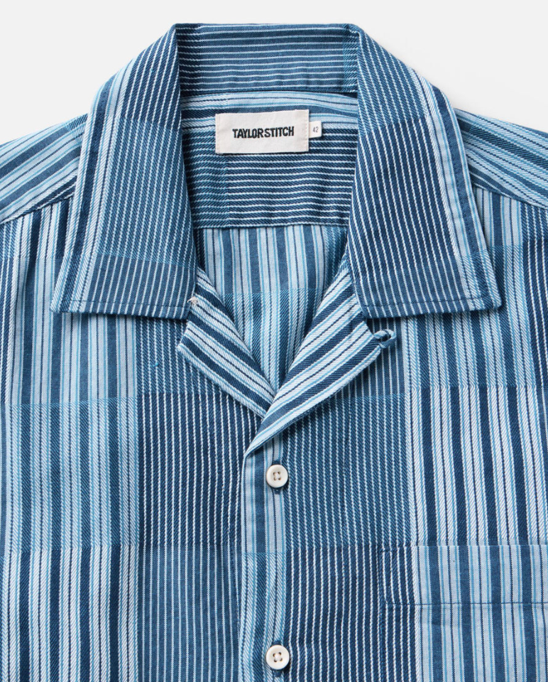 Taylor Stitch- The Hawthorne Shirt in Indigo Patchwork