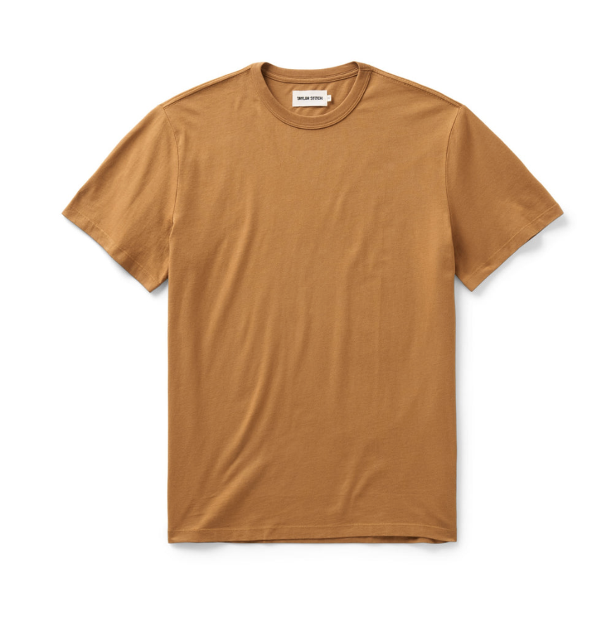 Taylor Stitch- The Regenerative Cotton Tee in Saffron