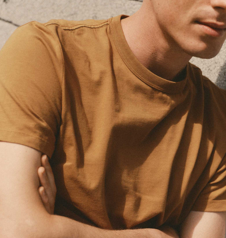 Taylor Stitch- The Regenerative Cotton Tee in Saffron