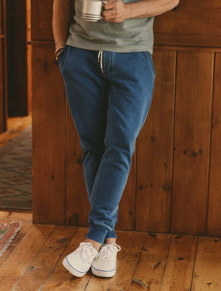 Taylor Stitch- The Sunset Pant in Washed Indigo Terry
