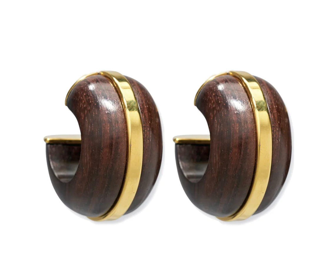 Lizzie Fortunato- Halo Hoops in Acacia Wood