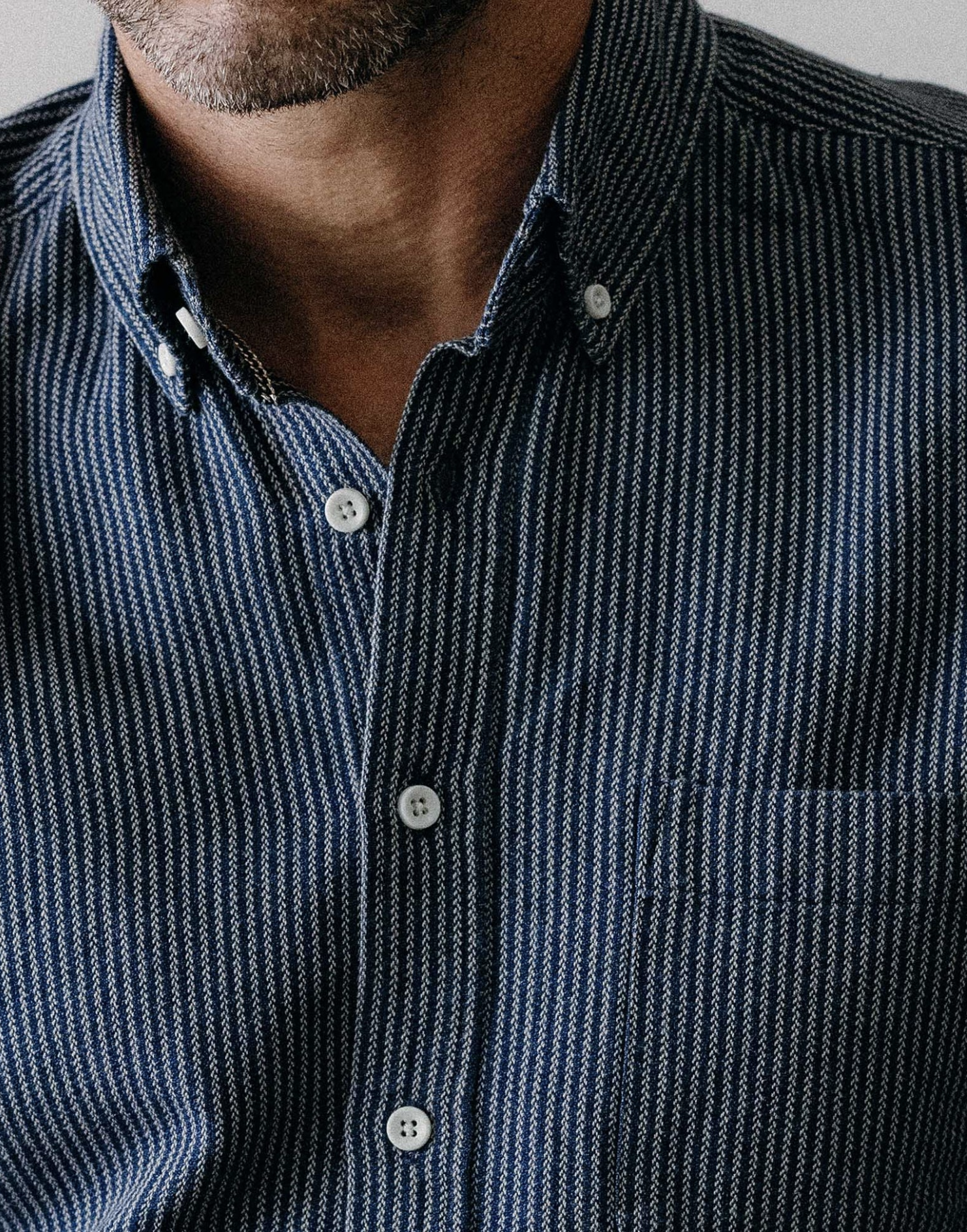 Taylor Stitch- The Jack Shirt in Roped Indigo