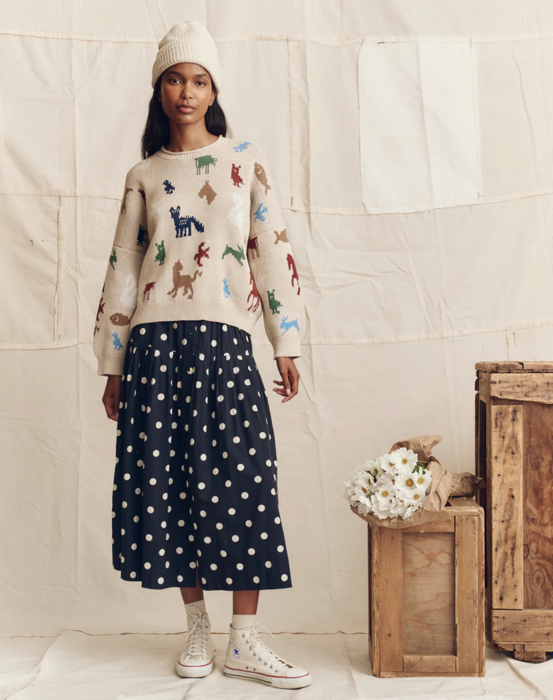 The Great.  The Pictograph Roll Neck Pullover