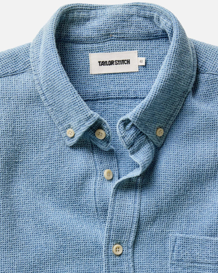 Taylor Stitch- The Jack in Washed Indigo Waffle