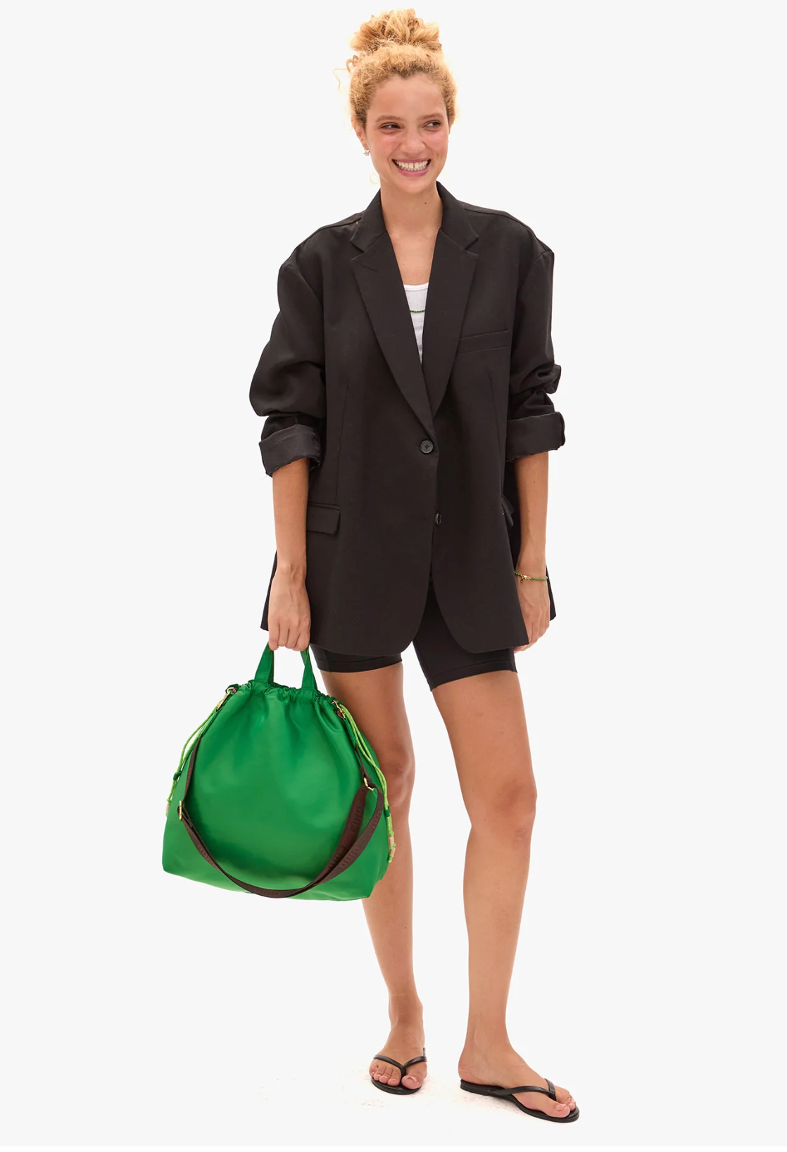 Clare V. Sac Tout - Recycled Nylon Twill in Fern