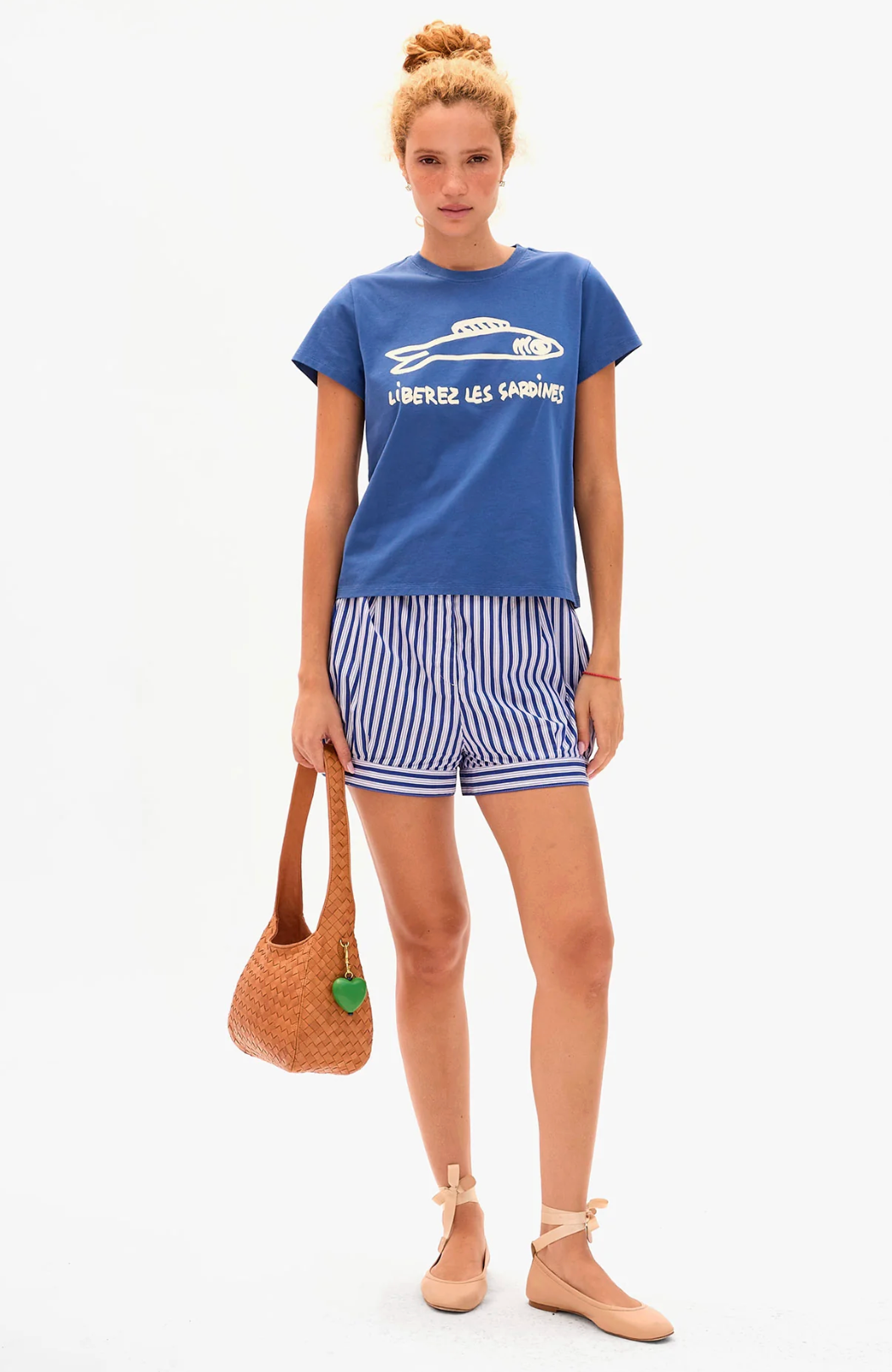 Clare V. Petit Bando - Medium Woven Diagonal in Natural